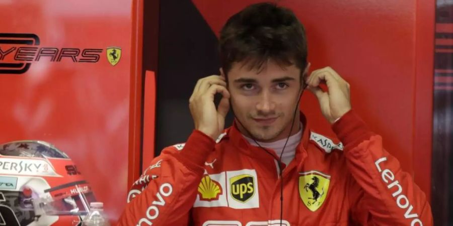 Charles Leclerc fuhr im Ferrari die Trainingsbestzeit. Foto: Luca Bruno/AP