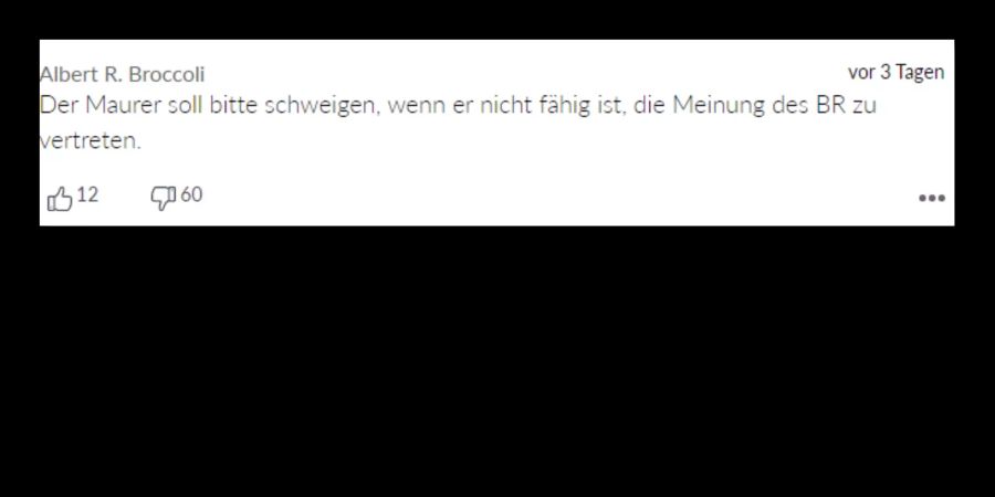 Herr Brocoli findet die Aktion von Maurer nicht gut.