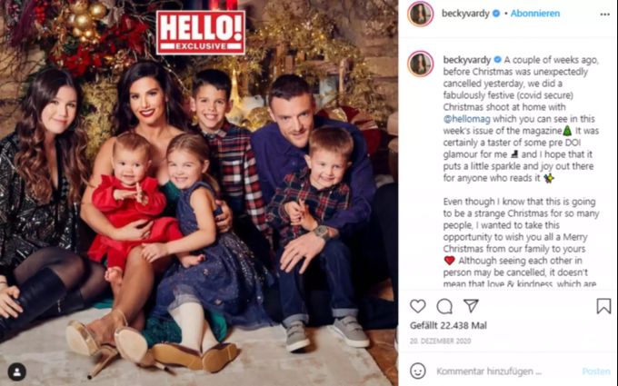Rebekah und Jamie Vardy haben fünf gemeinsame Kinder. Rebekah Vardy