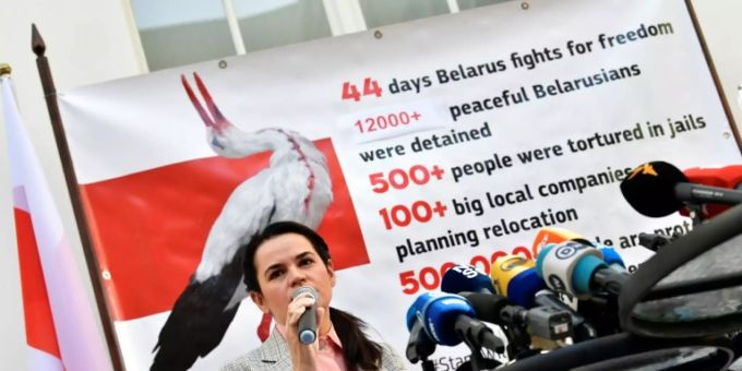 Swetlana Tichanowskaja lebt derzeit in Litauen Swetlana Tichanowskaja lebt derzeit in Litauen