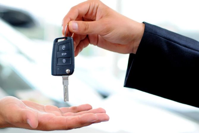 Autoverkauf, Schlüssel, Auto