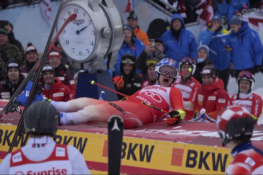 Mit seinem Jubel macht Odi Adelboden zur Festhütte.