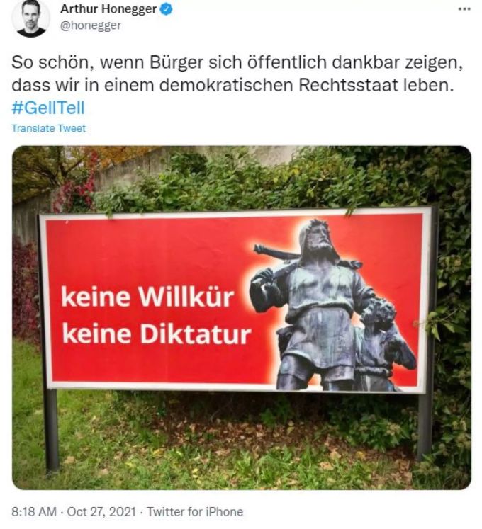 Arthur Honegger veräppelt Corona-Skeptiker. arthur