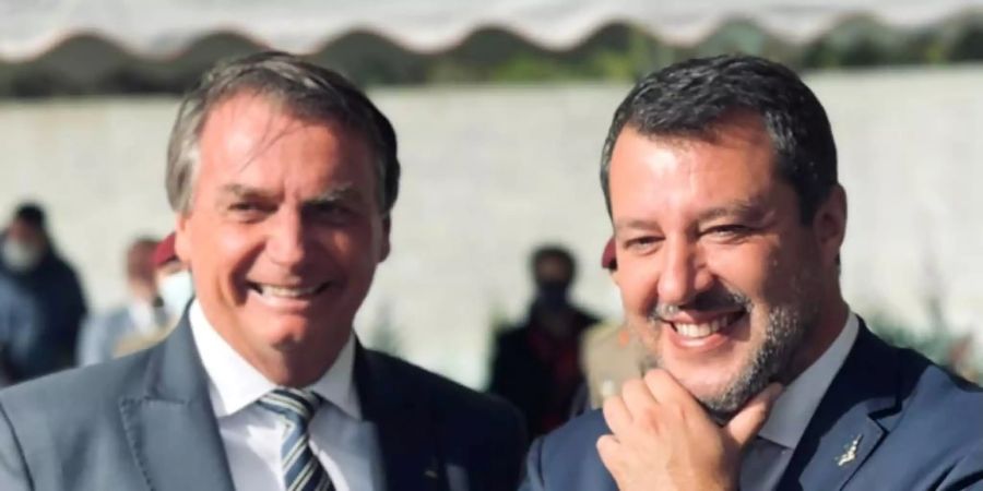 Bolsonaro (l.) und Salvini in Pistoia