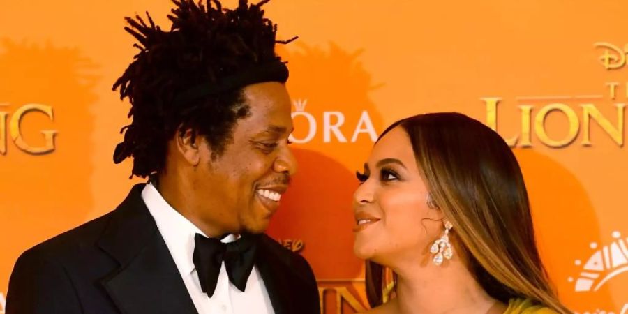 Jay-Z und Beyoncé bei der Europa-Premiere von «König der Löwen» in London 2019. Foto: Ian West/PA Wire/dpa