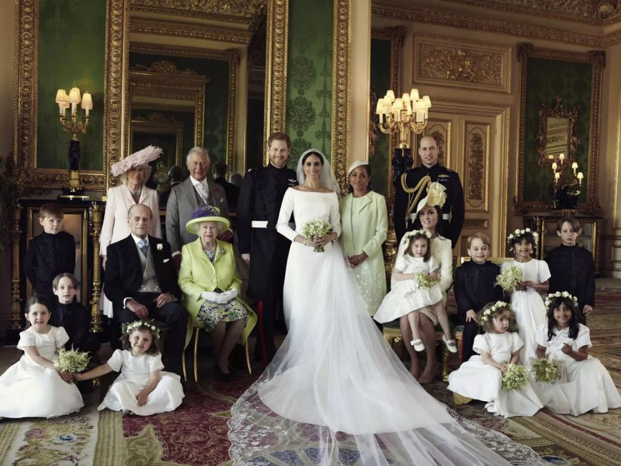 Ein Familienfoto an der royalen Hochzeit von Prinz Harry und Meghan Markle.