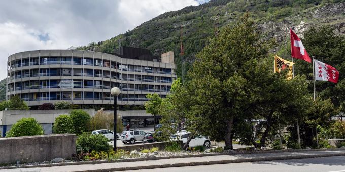 Das Spitalzentrum Oberwallis in Brig. Spital Brig