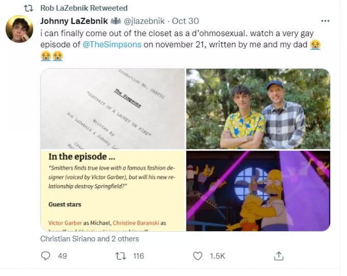 Dieses Vater-Sohn-Duo erfand den Sugar Daddy für die Simpson-Figur. Simpsons