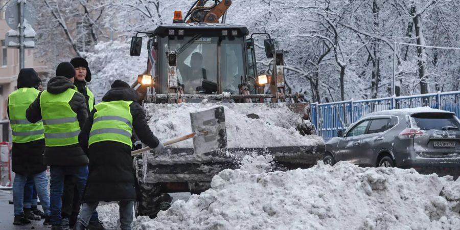 Snowfall in Moscow