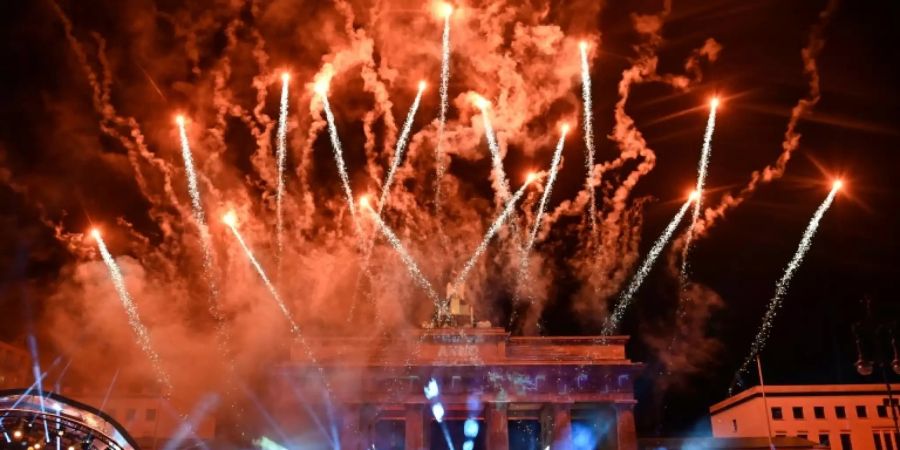 Feuerwerk am Brandenburger Tor in Berlin