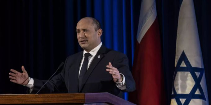 Der israelische Premierminister Naftali Bennet. israel bennet
