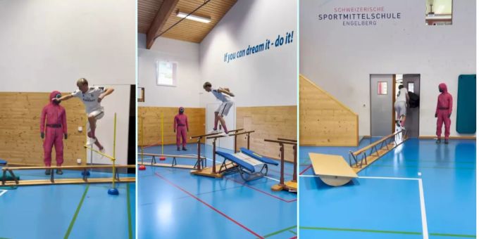 Hit-Serie - Ski-Star Andri Ragettli zeigt seinen «Squid Game»-Parcours