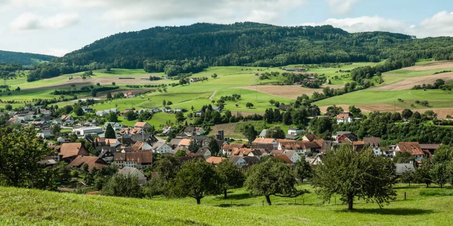 Blick auf die Gemeinde Oberhof.