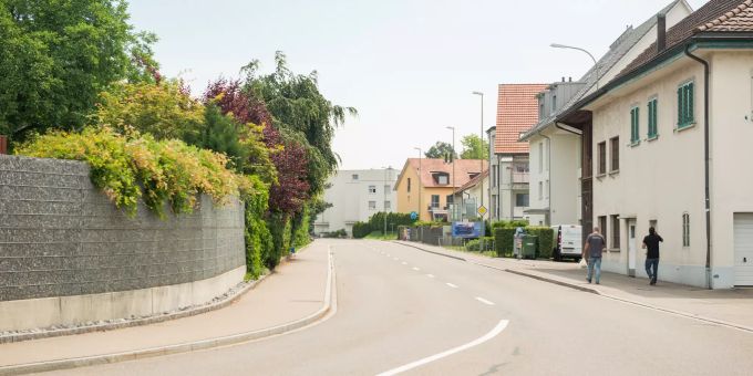 Russikerstrasse Richtung Russikon (ZH). Russikerstrasse Richtung Russikon (ZH).