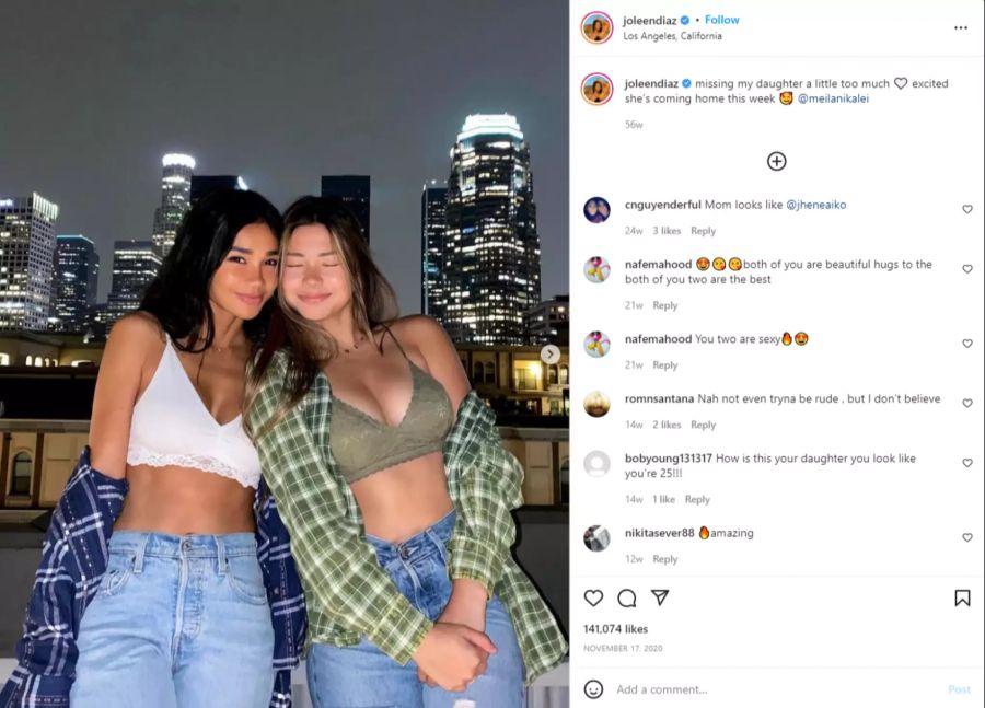 Meilani und ihre Mutter gehen sogar gemeinsam auf Doppeldates.