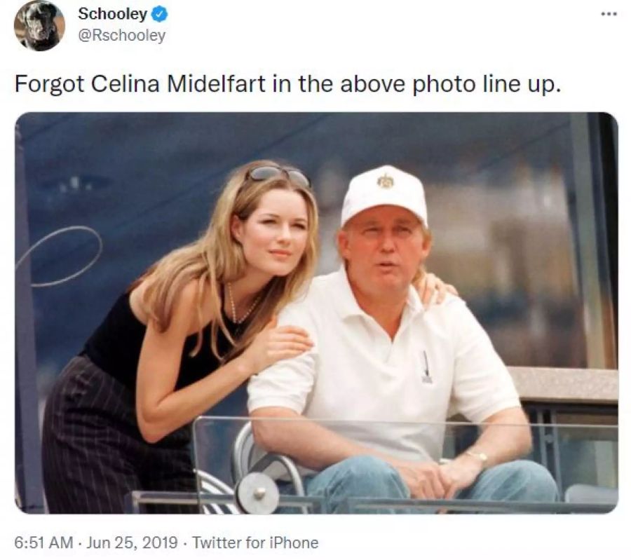 Trump und Celina Midelfart.