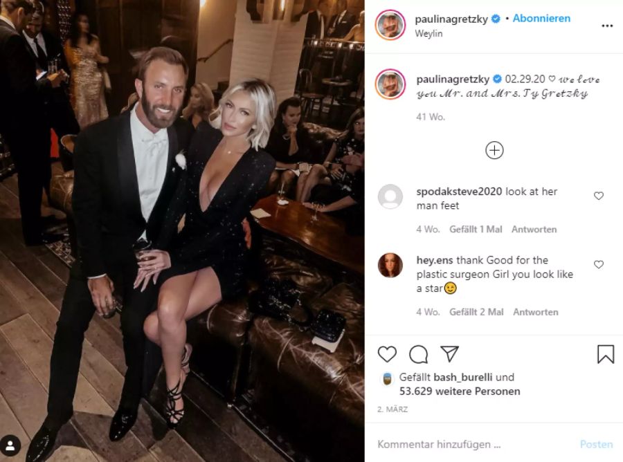 Paulina Gretzky und Dustin Johnson sind seit 2013 verlobt.