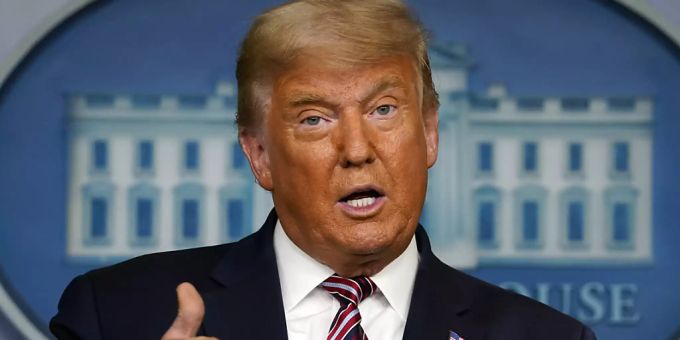 ARCHIV - Donald Trump, Präsident der USA, spricht im Weissen Haus. Foto: Evan Vucci/AP/dpa ARCHIV - Donald Trump, Präsident der USA, spricht im Weissen Haus. Foto: Evan Vucci/AP/dpa