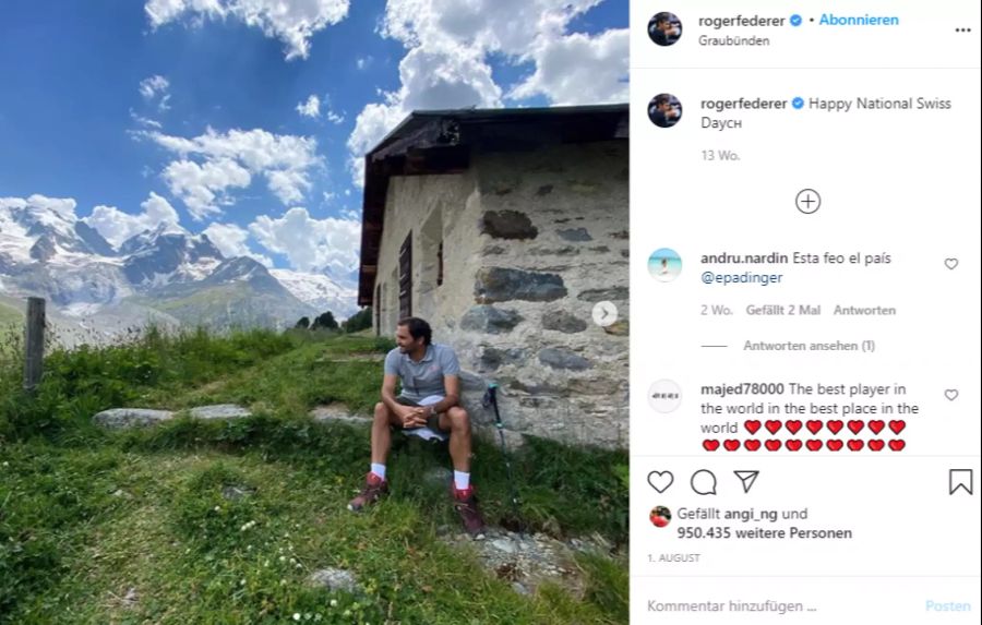 Auch genoss er das Wandern im Graubünden.