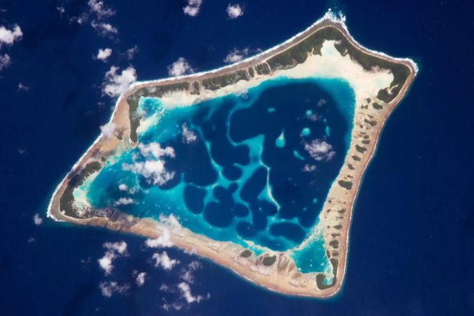 Das Atafu Atoll gehört zur Inselgruppe von Tokelau. tokelau