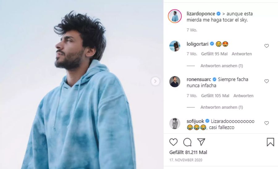 Der Influencer hat auf Instagram über 1,3 Millionen Follower.