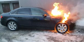 Waldkirch SG - Autobrand an der St. Pelagibergstrasse