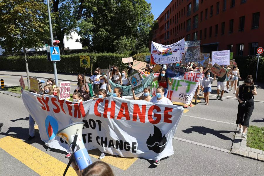 Die Klimademos fanden bei bestem Wetter.