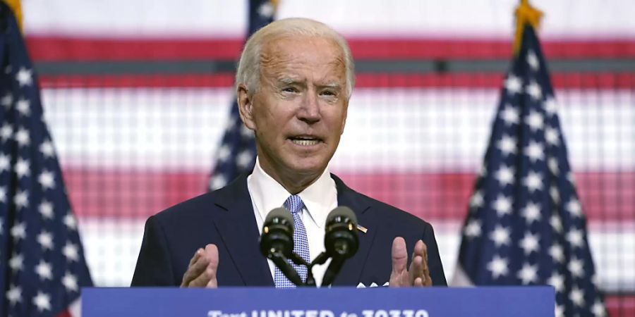 Joe Biden, demokratischer Präsidentschaftskandidat, spricht bei einer Wahlkampfveranstaltung in Pittsburgh. Foto: Carolyn Kaster/AP/dpa