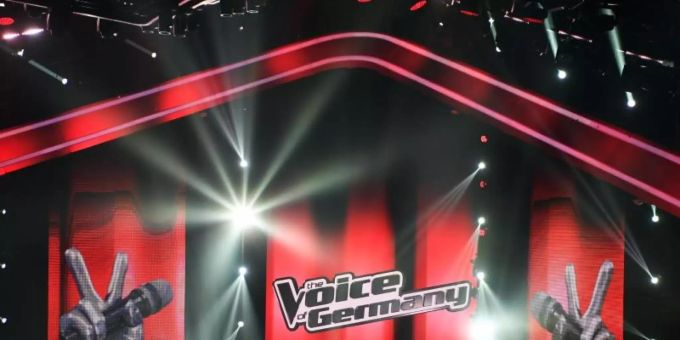 Das Logo der SAT.1 und ProSieben Musikshow «The Voice of Germany». Foto: Jens Kalaene/dpa-Zentralbild/dpa The Voice of Germany