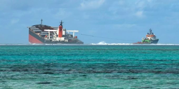 Die «Wakashio» vor Mauritius. wakashio
