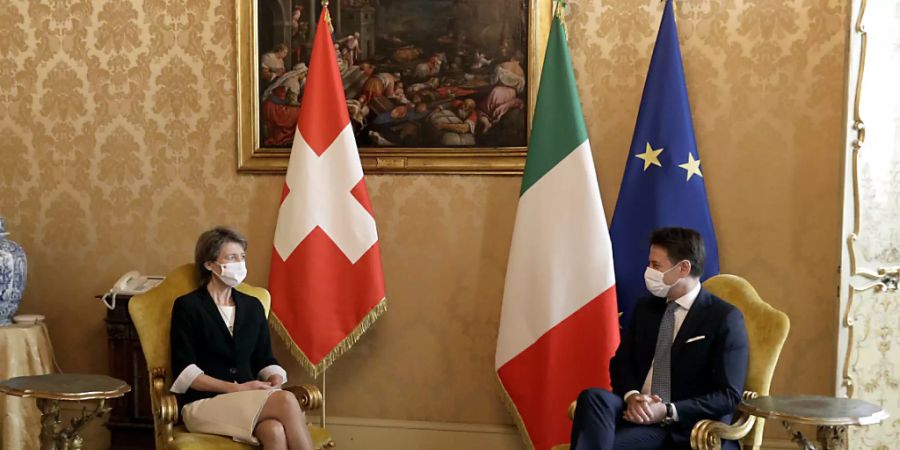 Der italiensche Premierminister Giuseppe Conte hat am Dienstagvormittag in Rom Bundespräsidentin Simonetta Sommaruga empfangen.