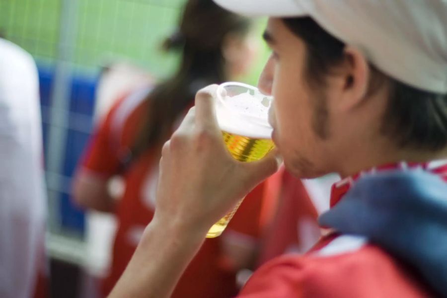 Fussball Fan Bier Stadion