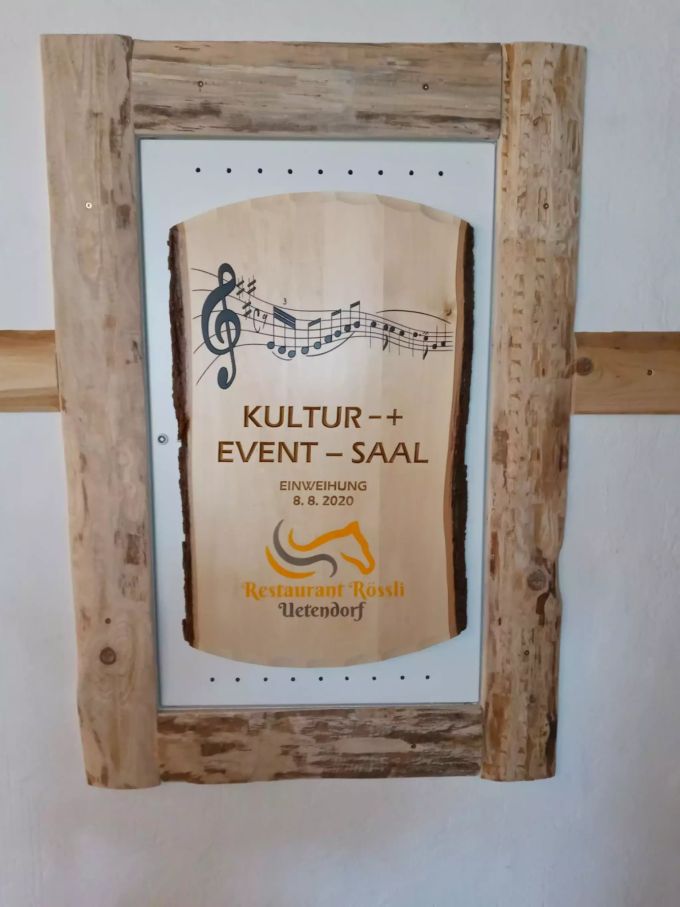 Eine Erinnerung an die Einweihung vom 8. August. Kultursaal Uetendorf