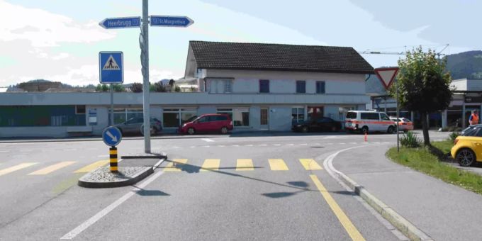 Die Unfallstelle in Au SG. au SG