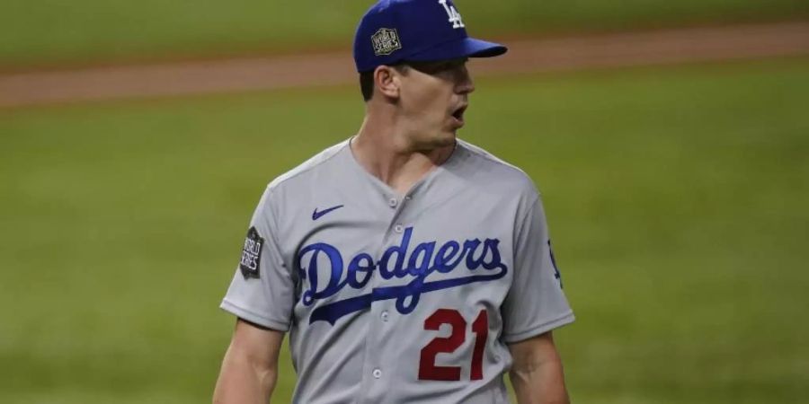 Der Pitcher der Los Angeles Dodgers, Walker Buehler, erwischte einen absoluten Sahnetag. Foto: Eric Gay/AP/dpa