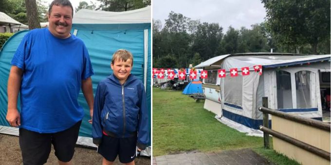 «Macht uns nichts!» - Schweizer Camper trotzen dem Dauerregen