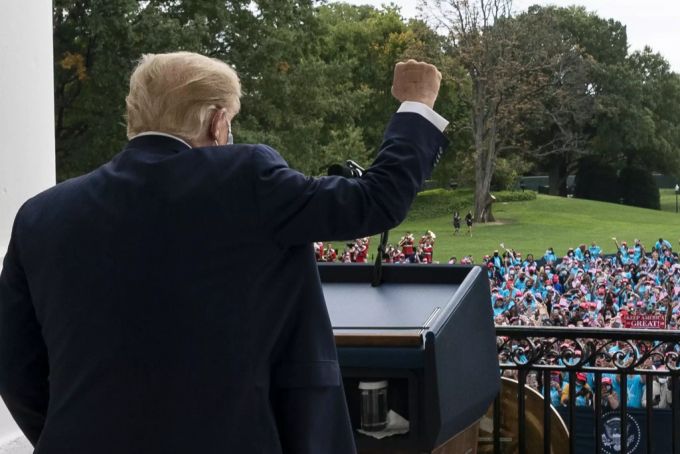 Am 10. Oktober sprach Trump zu seinen Anhänger. Donald Trump