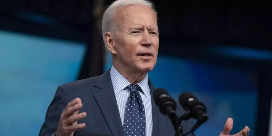 US-Präsident Biden plant Mitte Juni eine Auslandsreise nach Europa; dort wird er bei mehreren Gipfeln auch Merkel und Macron treffen. Foto: Evan Vucci/AP/dpa