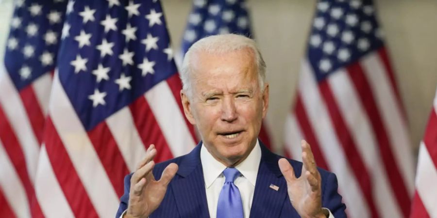 Joe Biden, demokratischer Präsidentschaftskandidat, spricht im Museum «National Constitution Center». Foto: Carolyn Kaster/AP/dpa