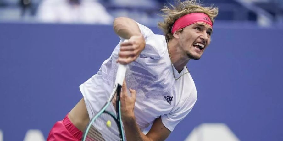 Hat das Finale der US Open erreicht: Alexander Zverev aus Deutschland in Aktion. Foto: Seth Wenig/AP/dpa