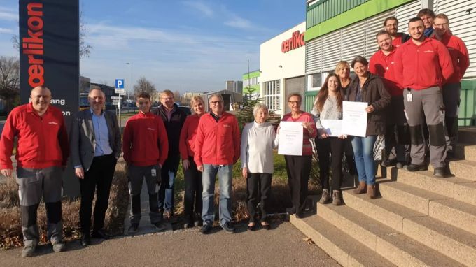 Spendenübergabe der Firma Oerlikon Metco aus Wohlen an die Winterhilfe Aargau, Villmergen. Spendenübergabe Winterhilfe Aargau Villmergen