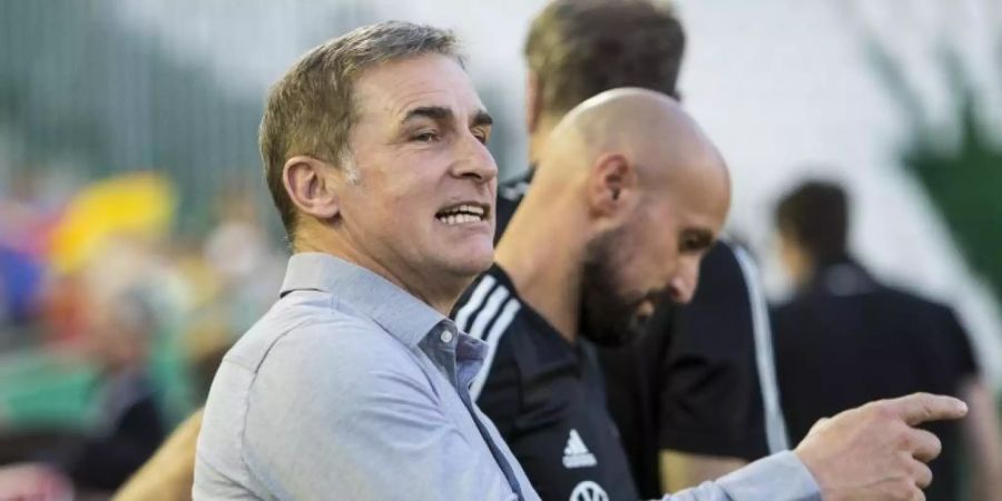 Hat das Aufgebot für das Spiel der deutschen U21 gegen Belgien nominiert: Trainer Stefan Kuntz. Foto: Daniel Gonzalez Acuna/dpa