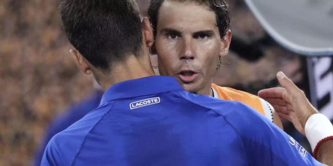 Zwei der Aushängeschilder am neu konzipierten Davis-Cup-Finalturnier: Die Weltnummern 1 Novak Djokovic (li.) und 2 Rafael Nadal werden in Madrid dabei sein Zwei der Aushängeschilder am neu konzipierten Davis-Cup-Finalturnier: Die Weltnummern 1 Novak Djokovic (li.) und 2 Rafael Nadal werden in Madrid dabei sein