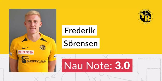 Die Nau-Note für Frederik Sörensen von YB. FCB YB