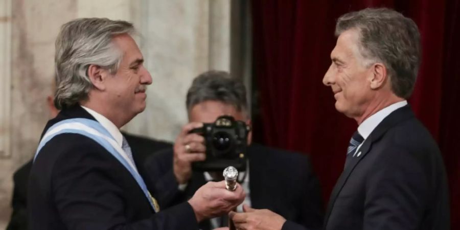Fernández und sein Vorgänger Macri