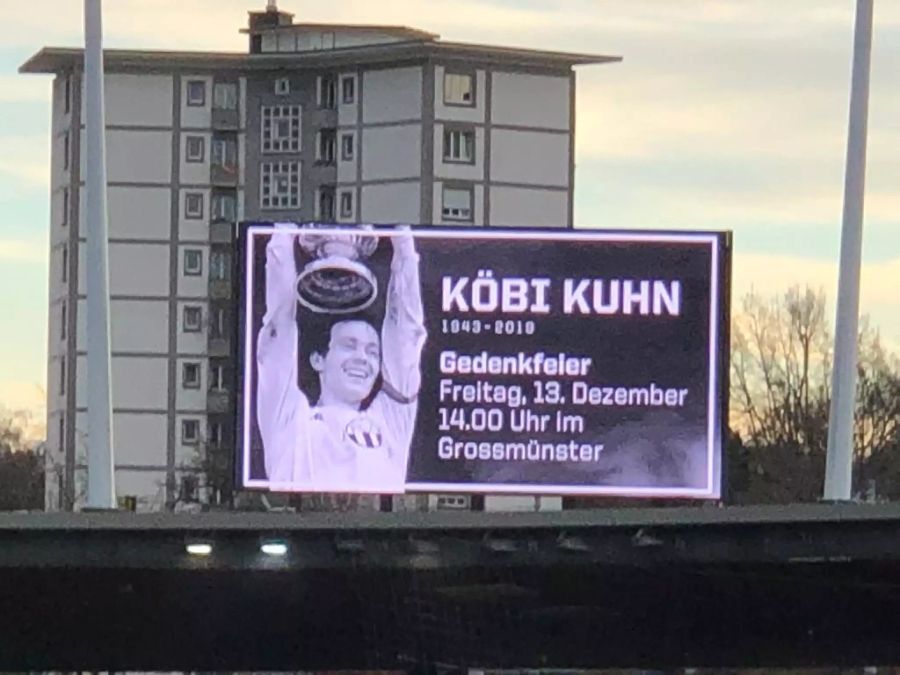 Vor dem Spiel wurden die Fans noch einmal an die Gedenkfeier im Grossmünster am kommenden Freitag erinnert.