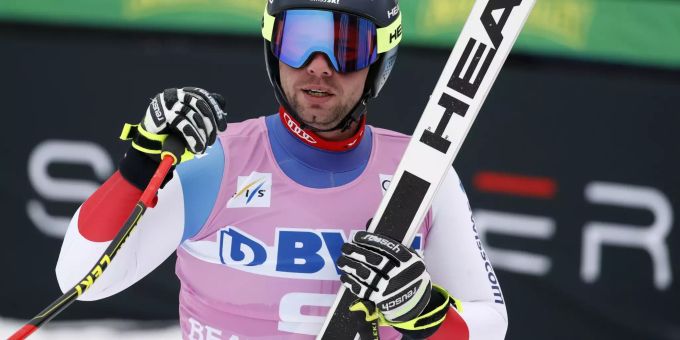 Beat Feuz im Ziel nach der Abfahrt von Beaver Creek. Beat Feuz
