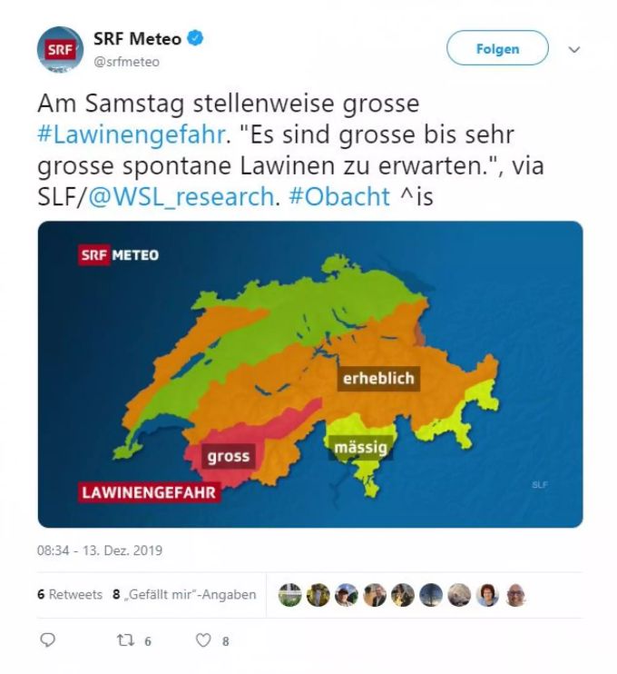 Die Lawinengefahr in den Bergen. lawine