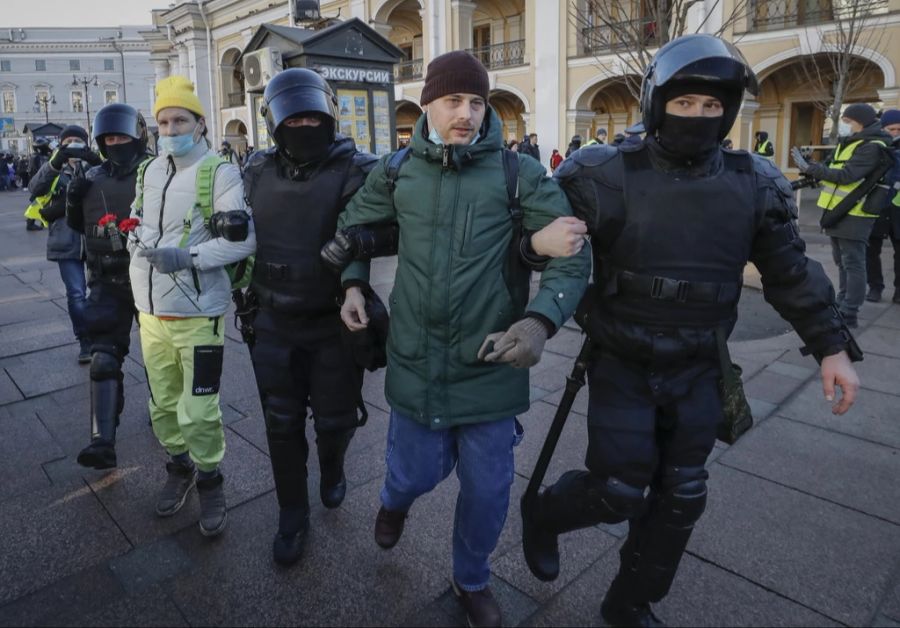 Demonstranten in Russland.