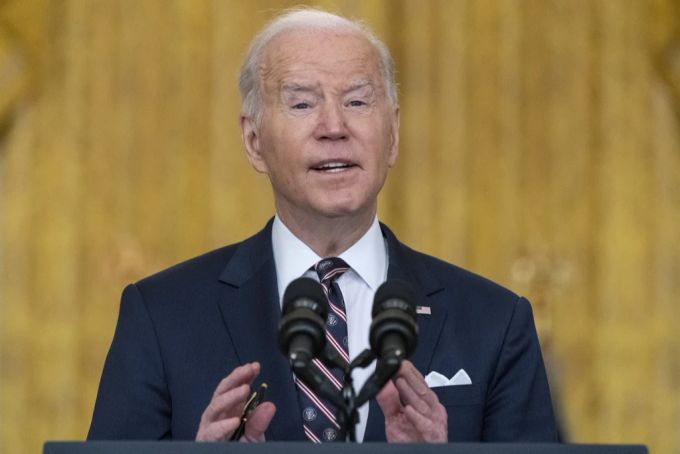 US-Präsident Joe Biden am 22. Februar 2022 im Weissen Haus. Joe Biden